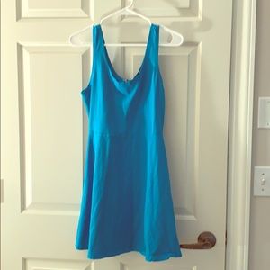 Express blue skater dress